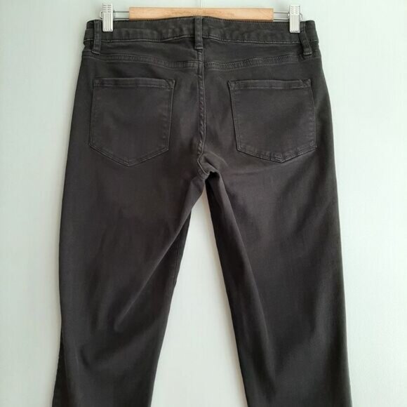 CLUB MONACO / Skinny Crop Black Jeans Ankle Zip Sz 6 - Picture 7 of 10